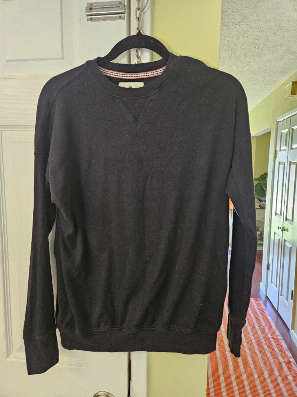 The Normal Brand Puremoso black crew sweatshirt, XS